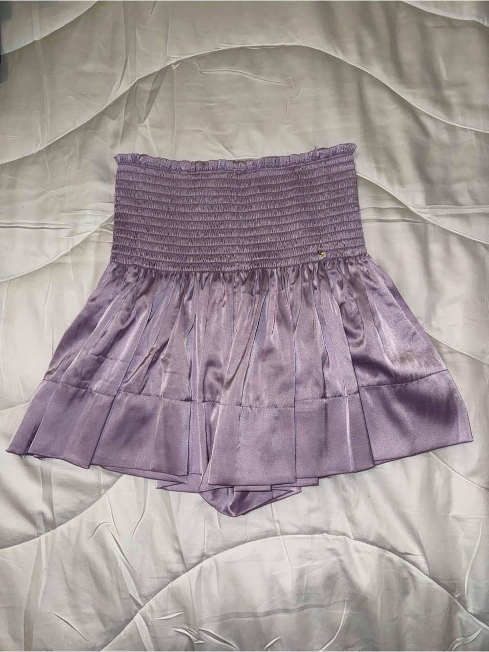 NATURAL LIFE Lavender Smocked Satin skort
